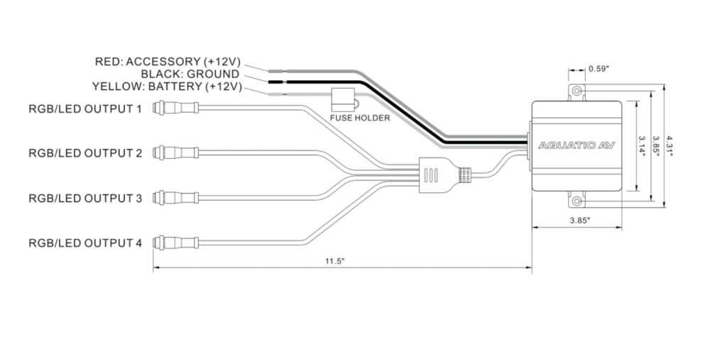 Aquatic AV RGB Controller - Stereoiden lisävarusteet