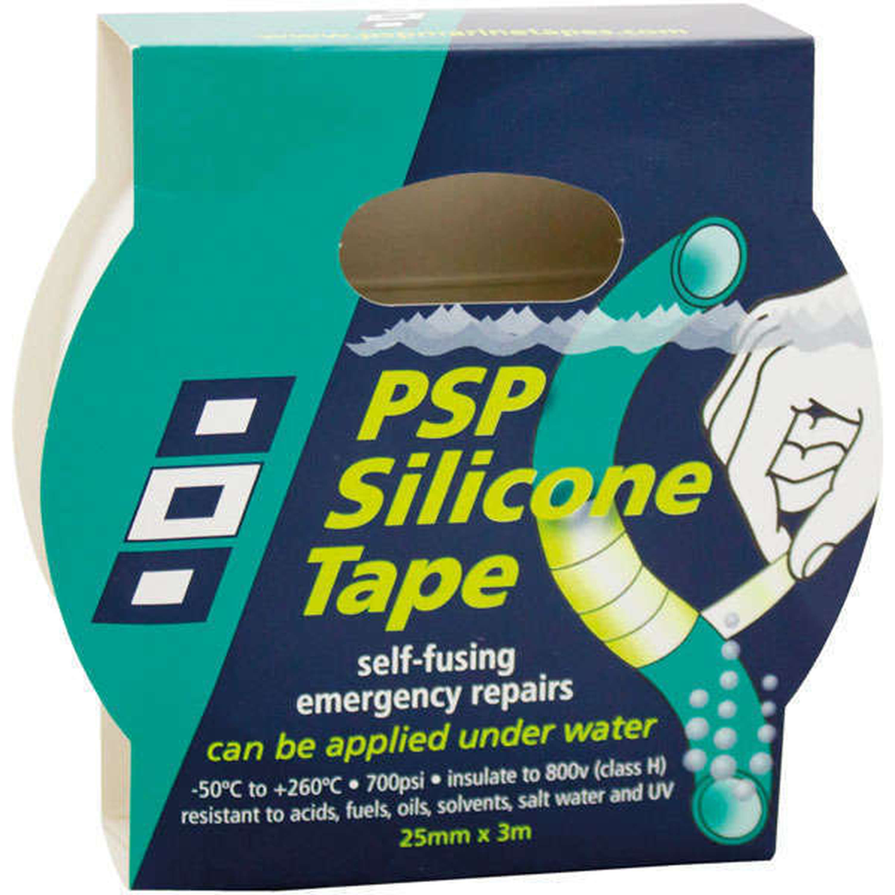 PSP Silicone tape 25mm x 3m Sort