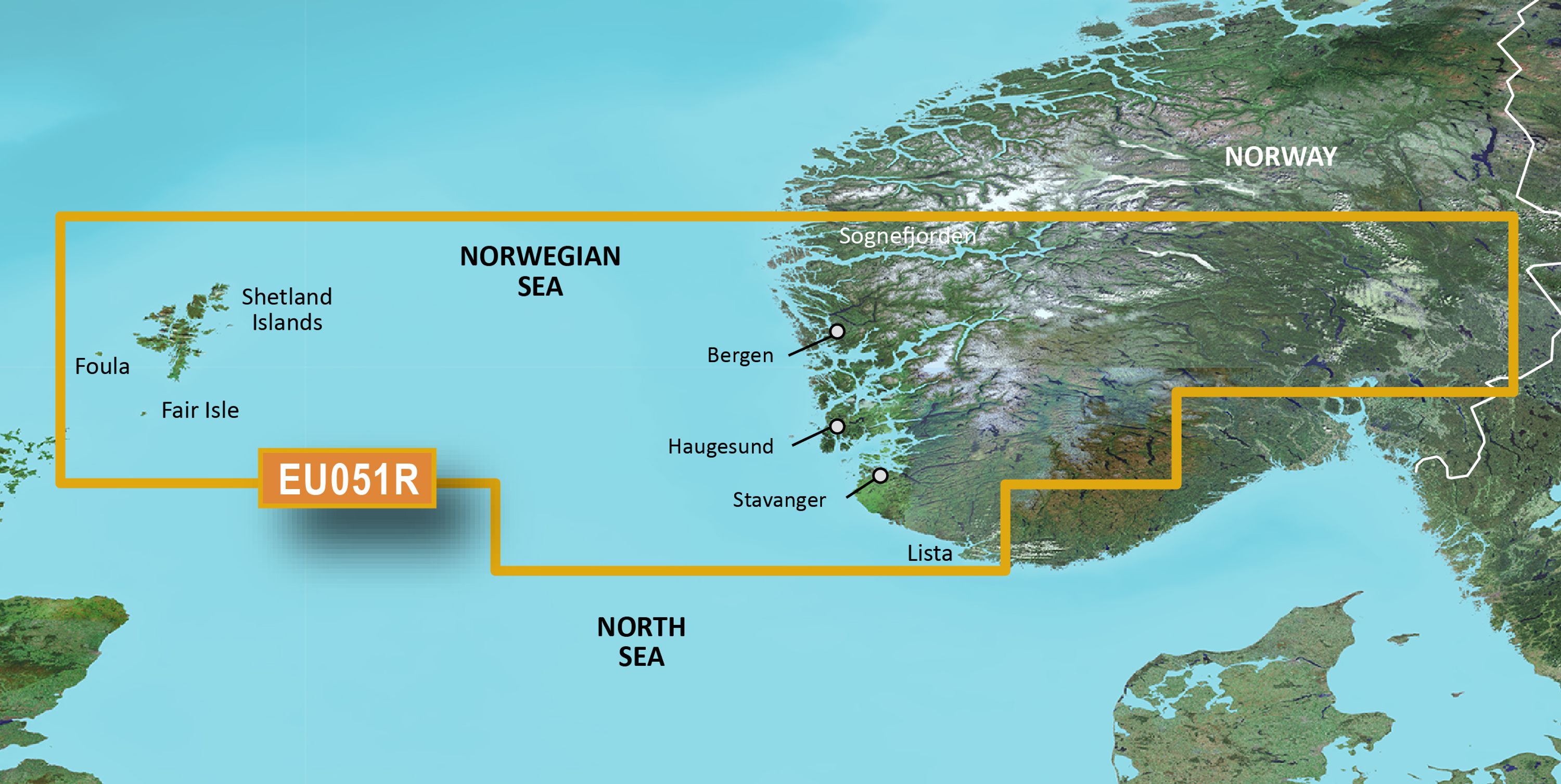 Garmin Bluechart G3 VEU051R Lista-Sognefjorden