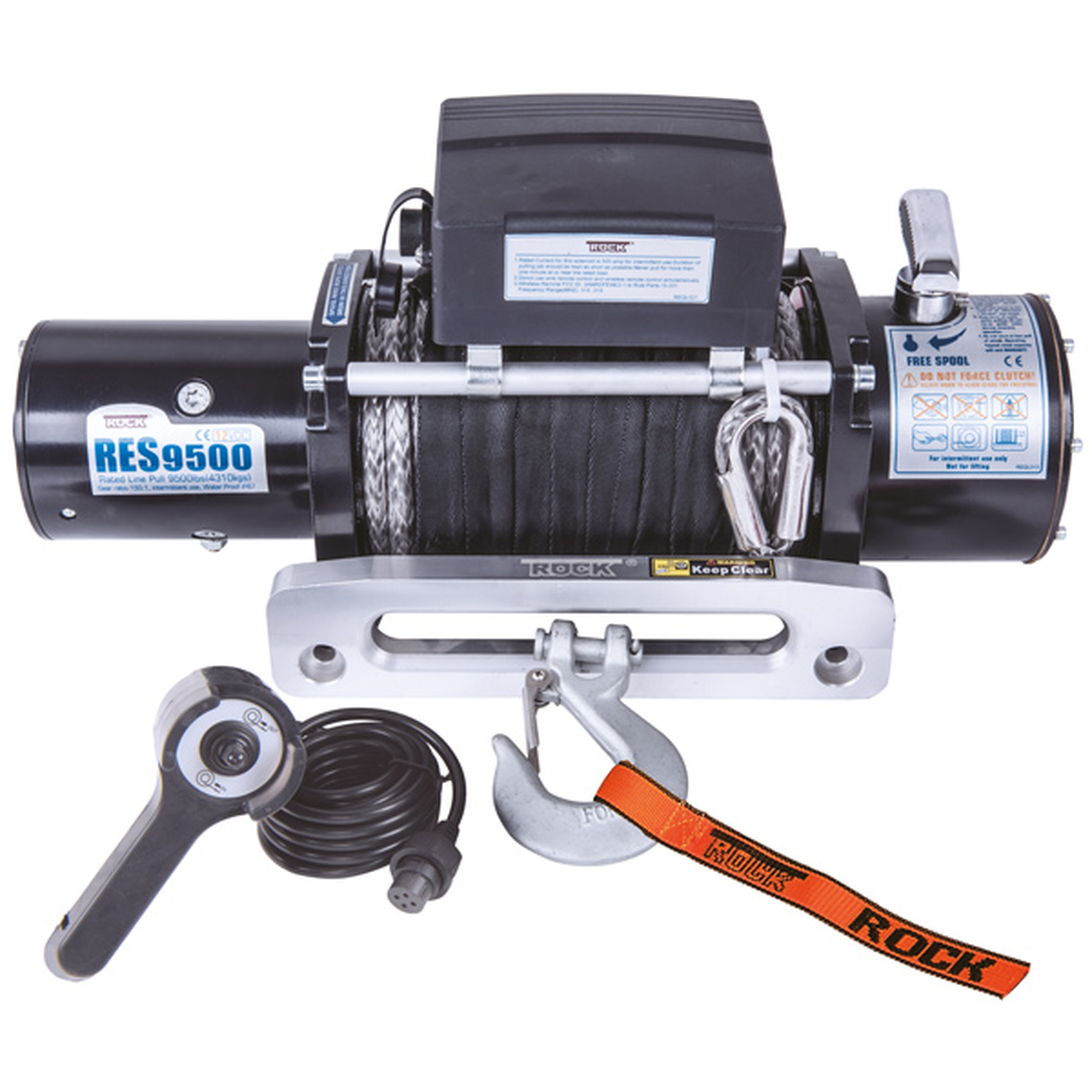 Rock RES9500 el-trailerspil 12V 4,9HK (3,6Kw) 4313 kg m/tov