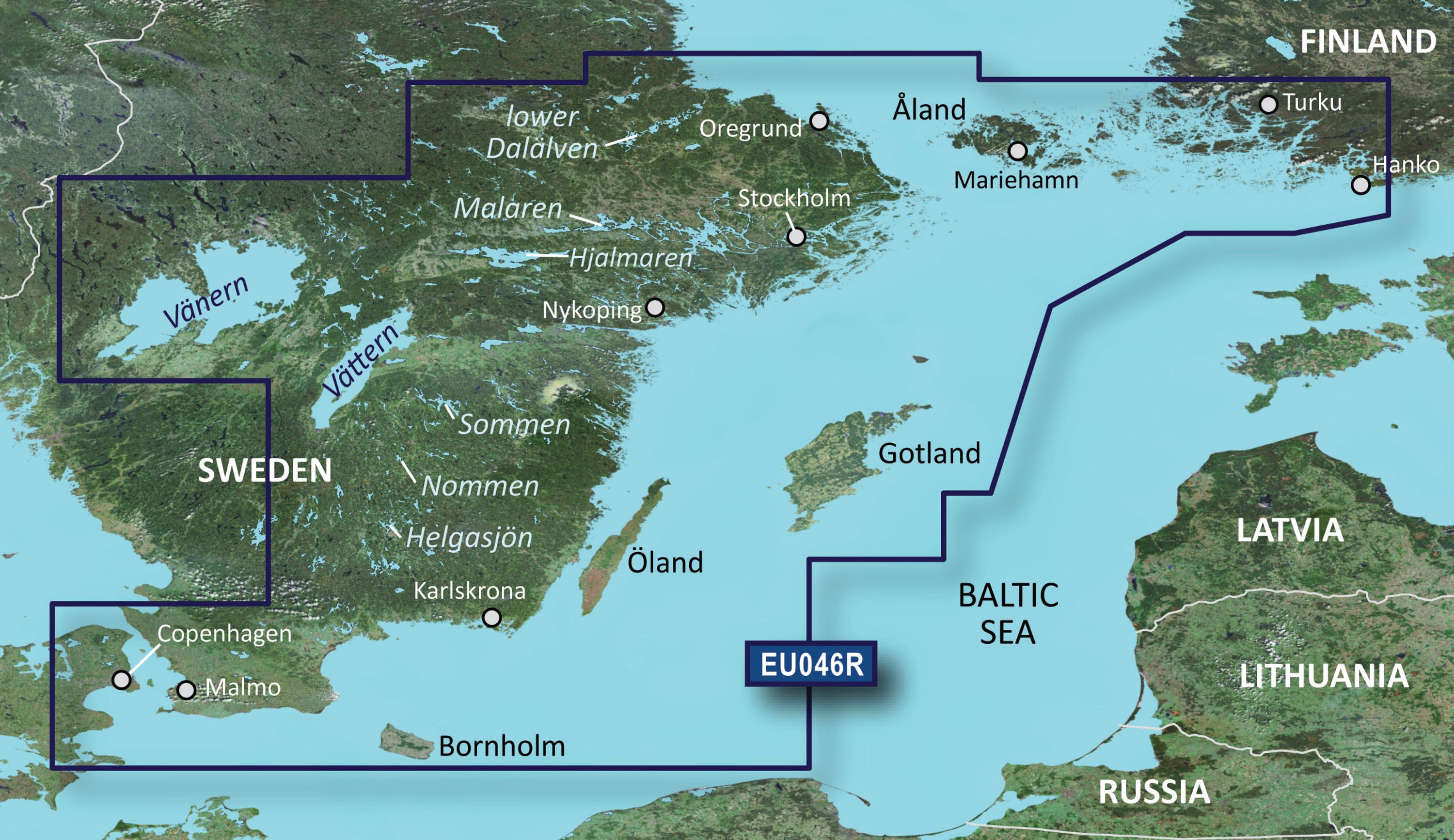 Garmin Bluechart G3 hxeu046r Sverige, Sydøst