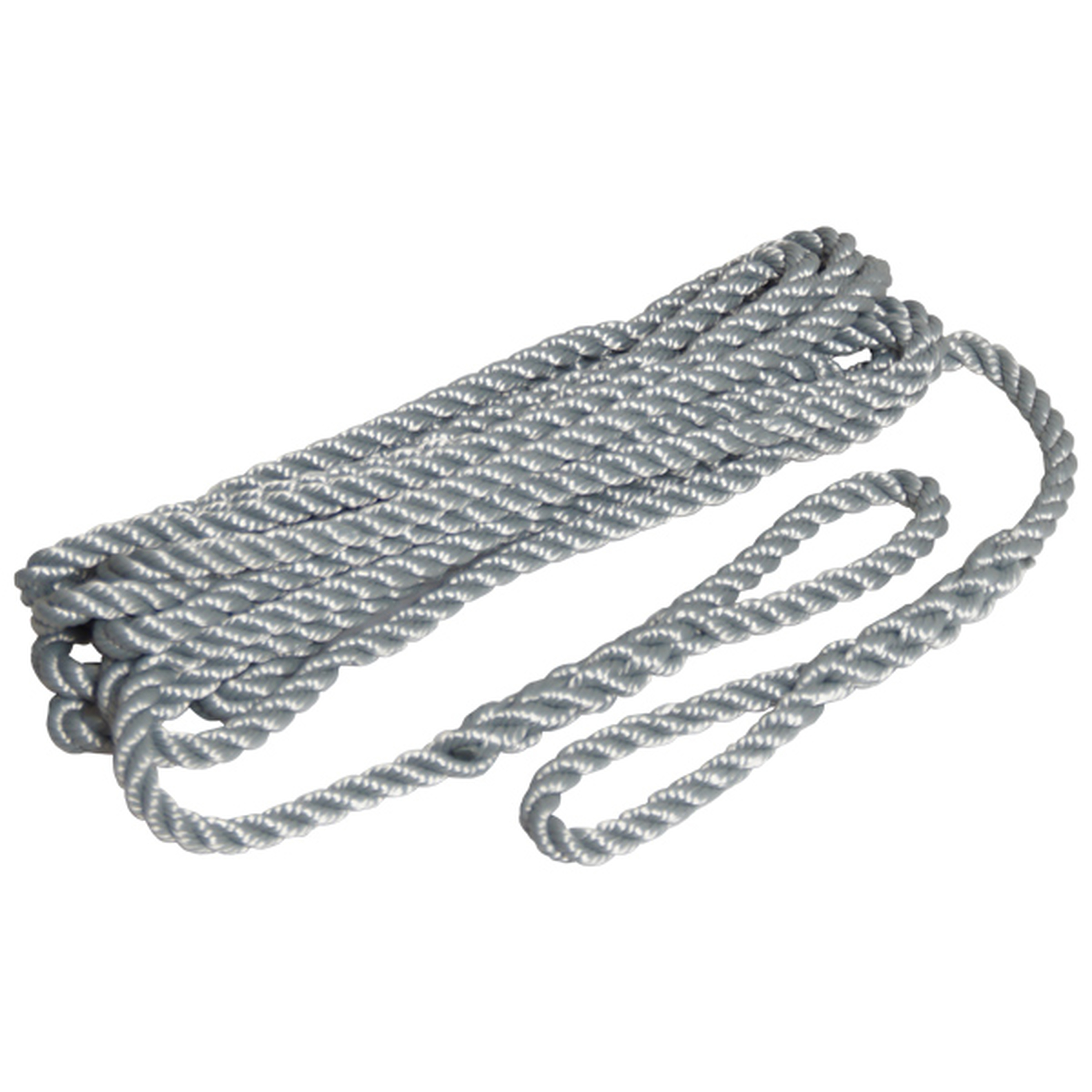 Robline fenderline grå 3-slået 2pak 10mm x 2m