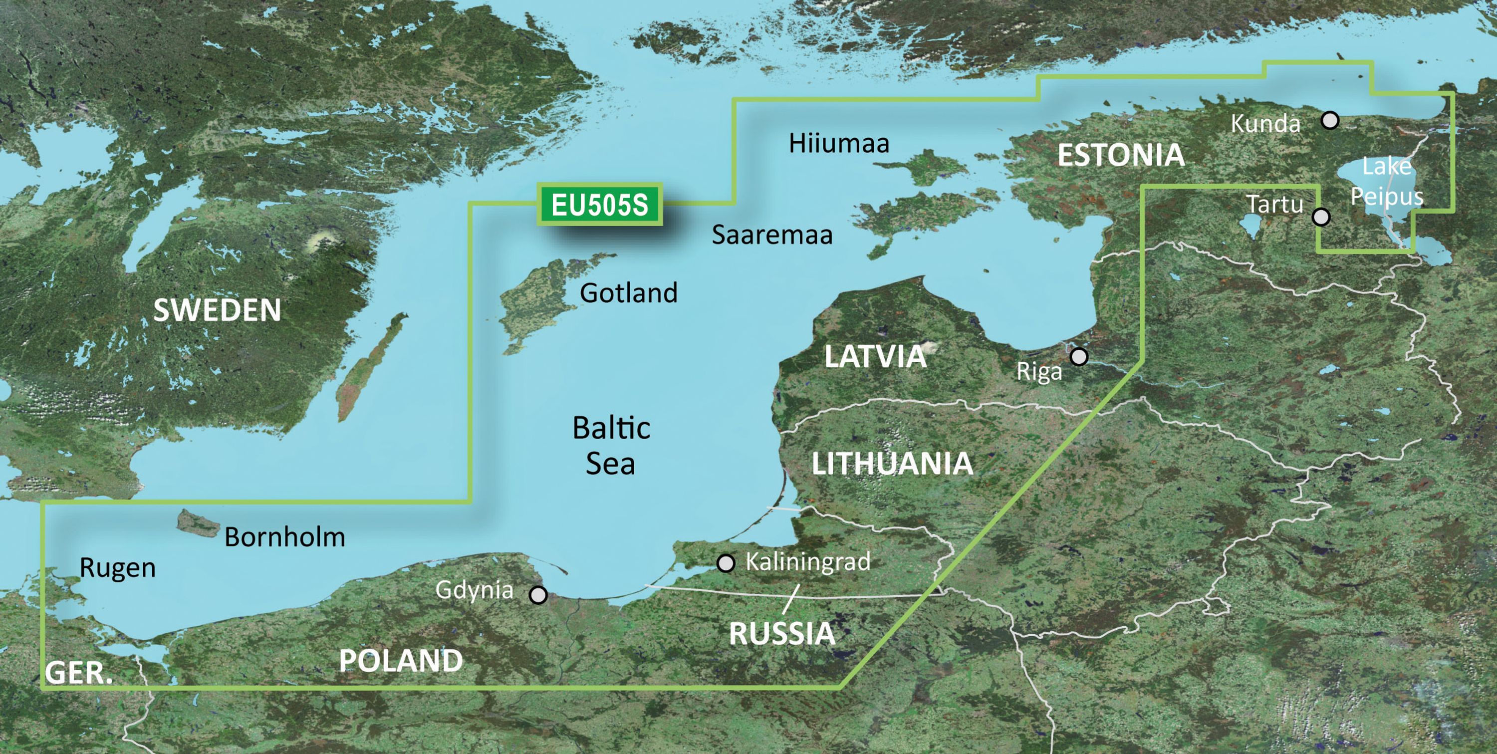 Garmin Bluechart G3 hxeu065r Det Baltiske Hav, Østkyst
