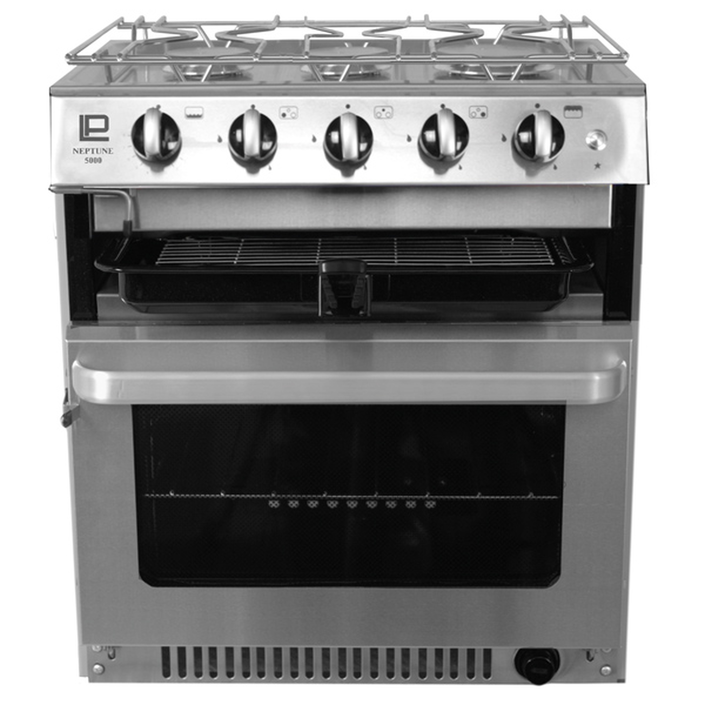 Neptune 5000 gaskomfur m/ovn, 3 blus, grill og grydeholder