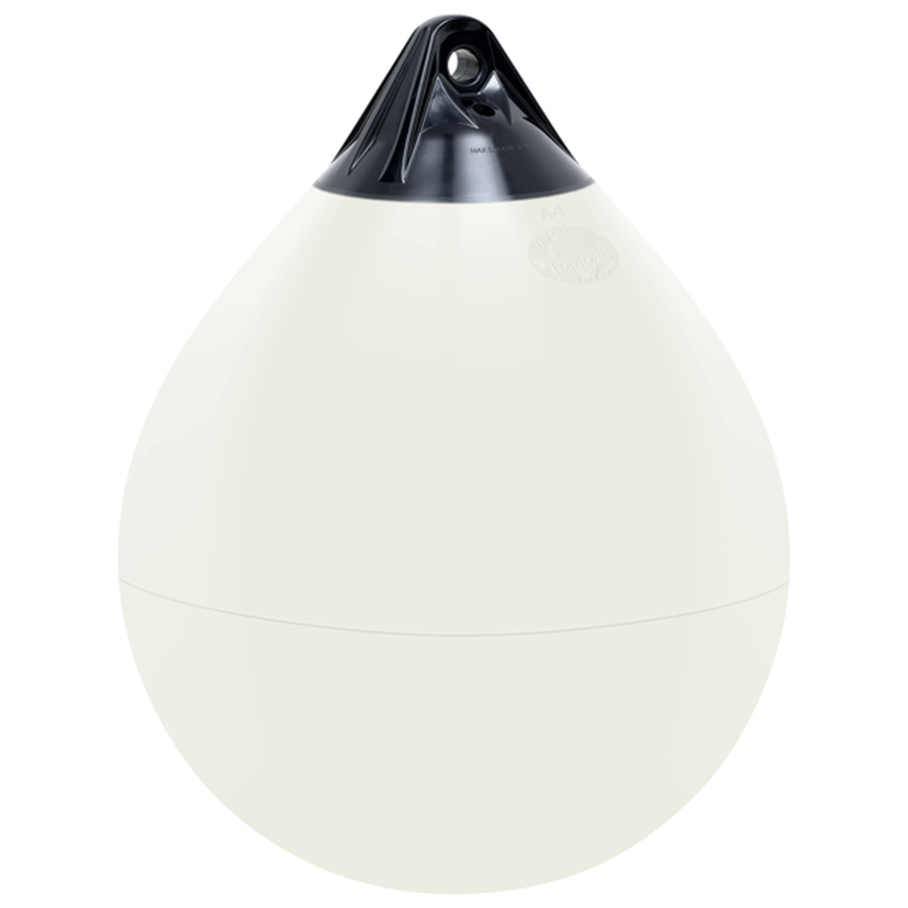 Polyform A3 jordbær fender 460x575mm hvid med sort top