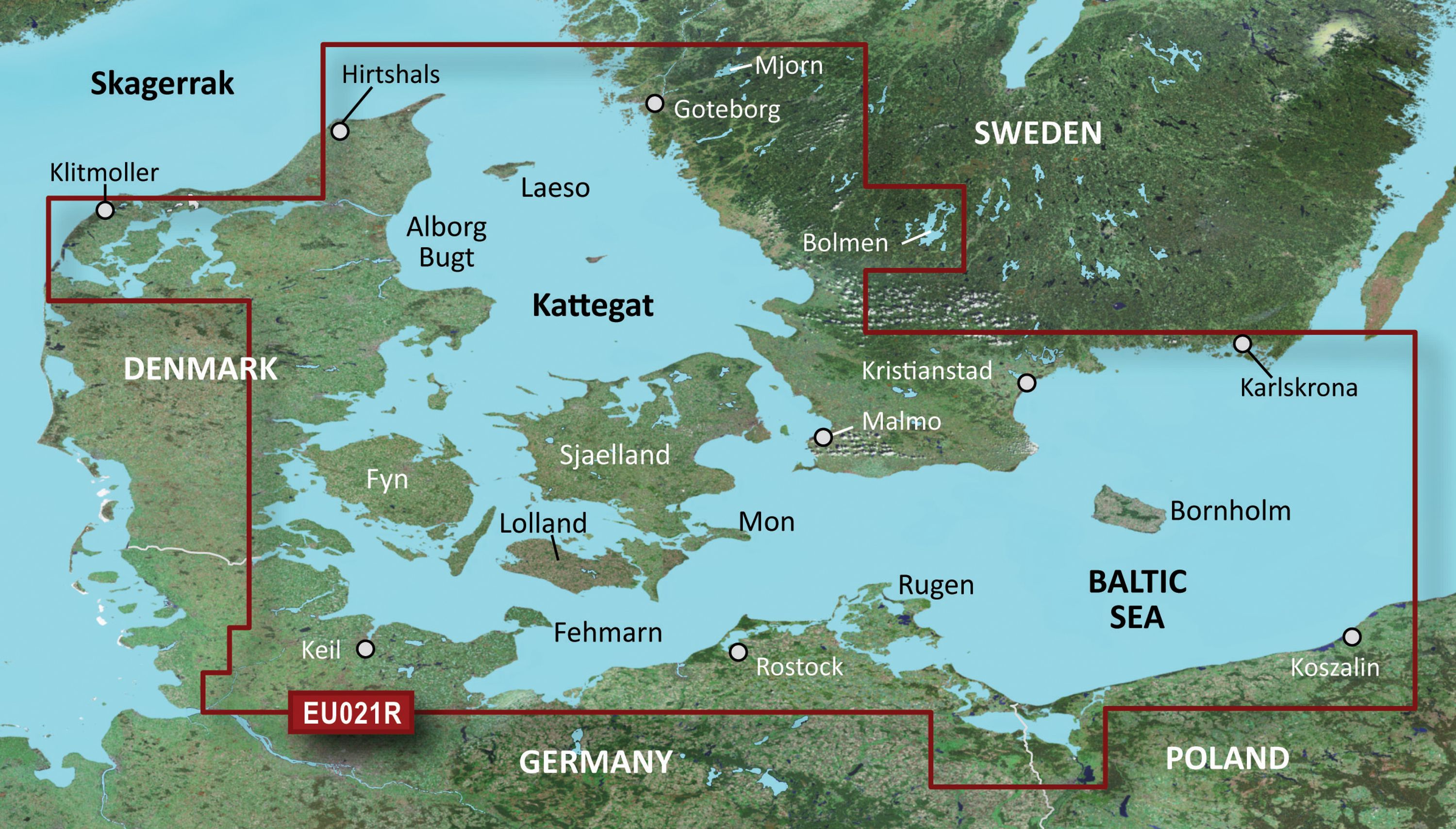 Garmin Bluechart G3 hxeu021r Danmark Øst & Sverige Sydøst