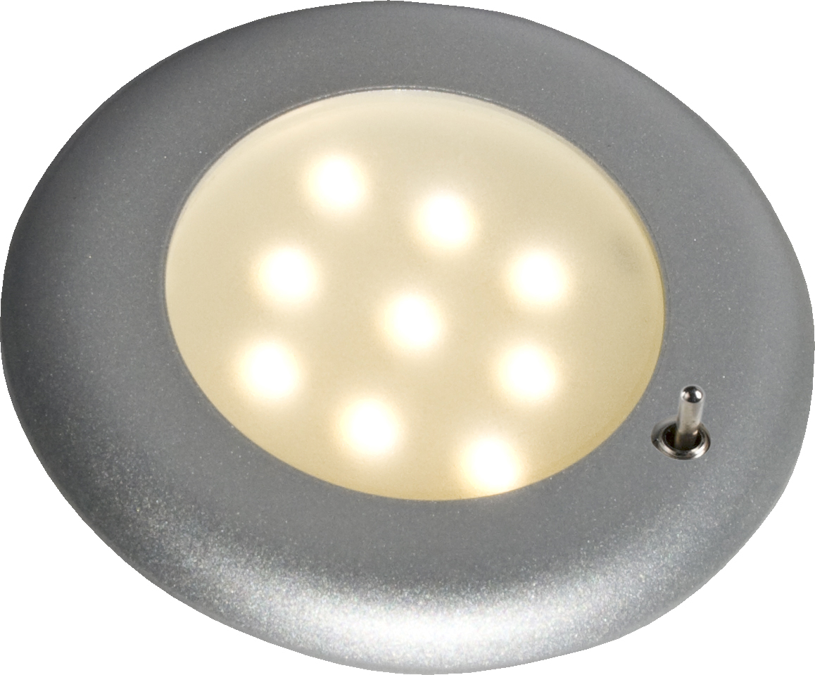 Nova SMD LED m. Strømbryder, Mat Sølv