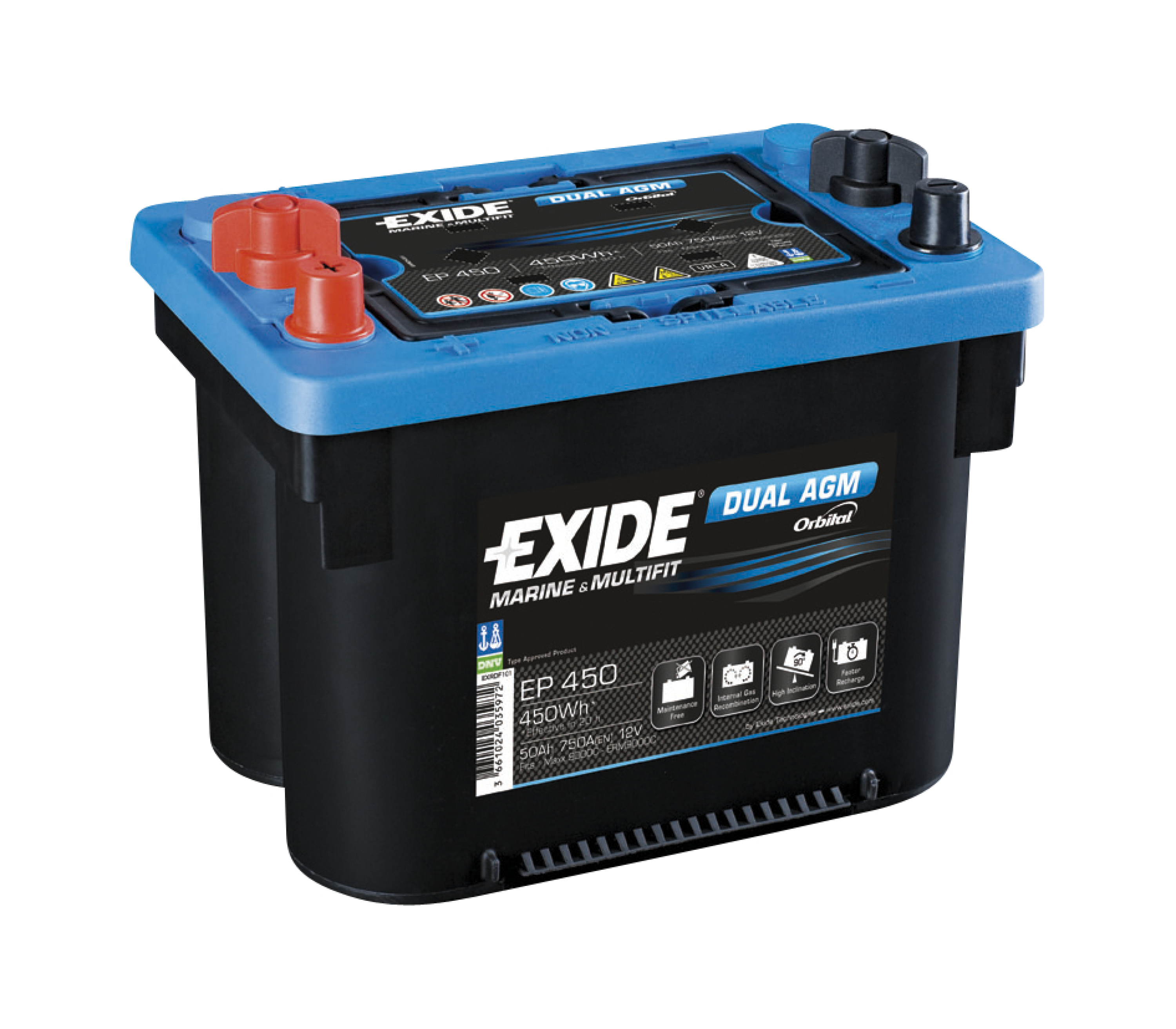 Exide Dual AGM - Batterier - Marine og start