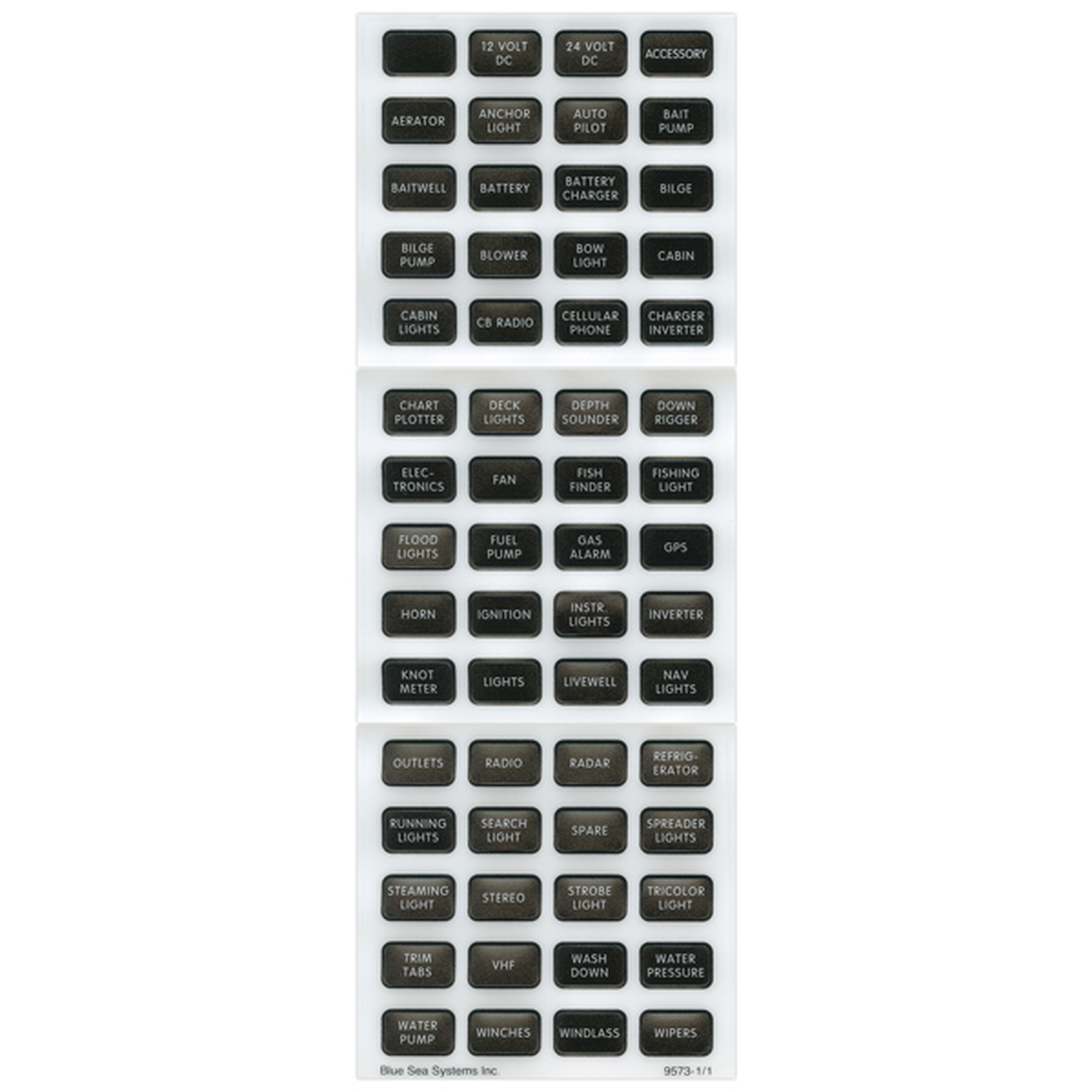 Blue Sea Systems Contura Label Kit sort