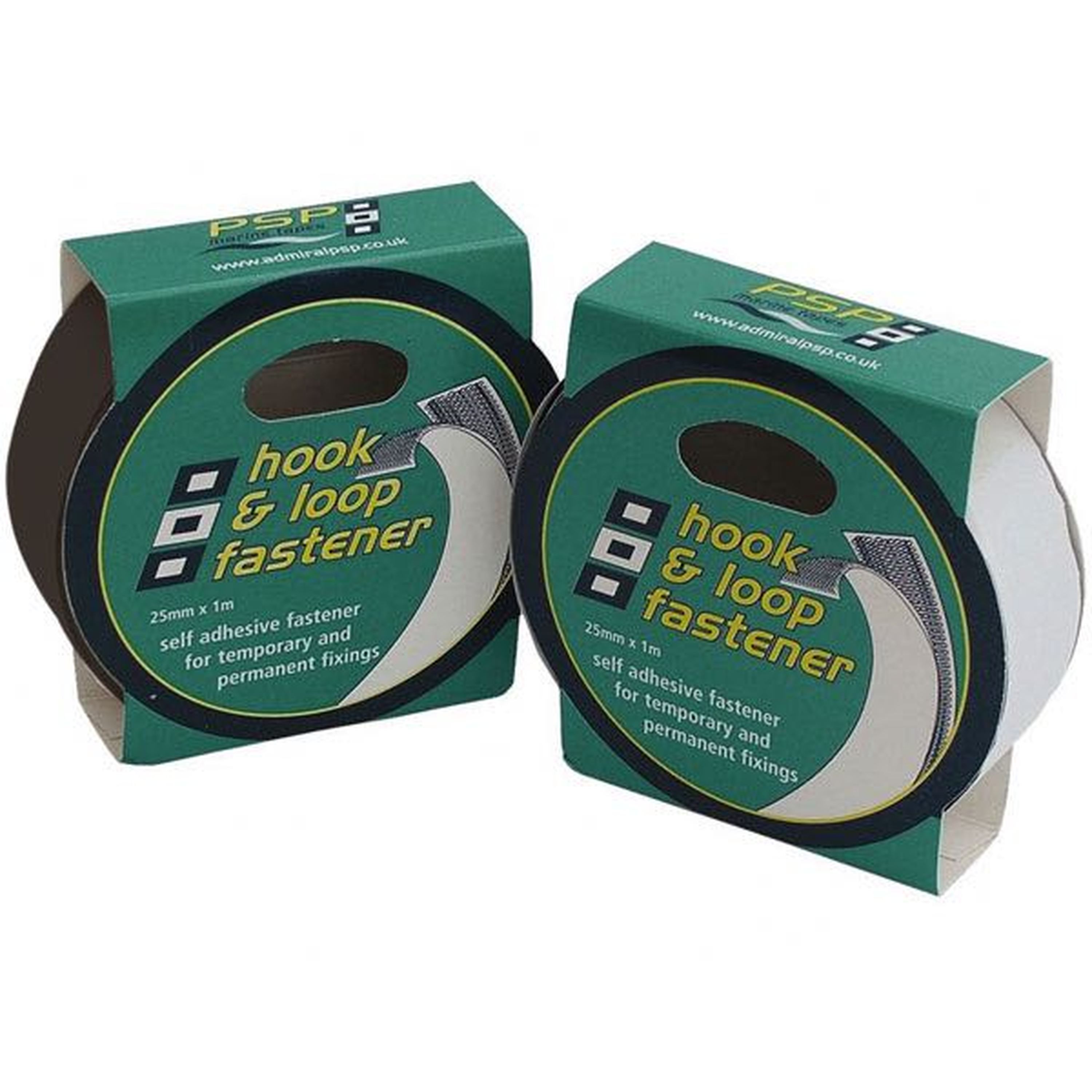 PSP Hook & loop fastener velcro tape 25mmx1m Hvid