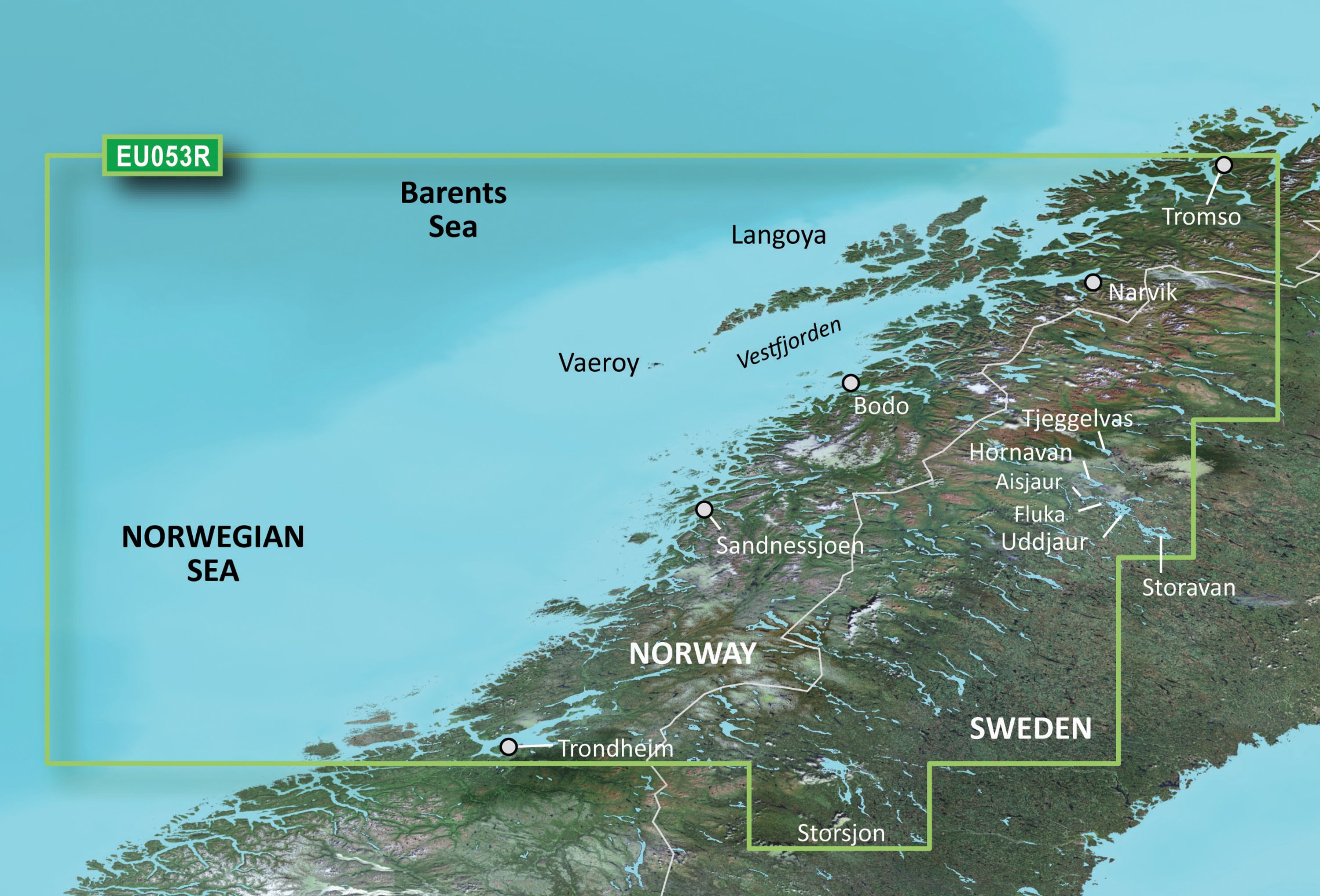 Garmin Bluechart G3 hxeu053r Trondheim-Tromsø