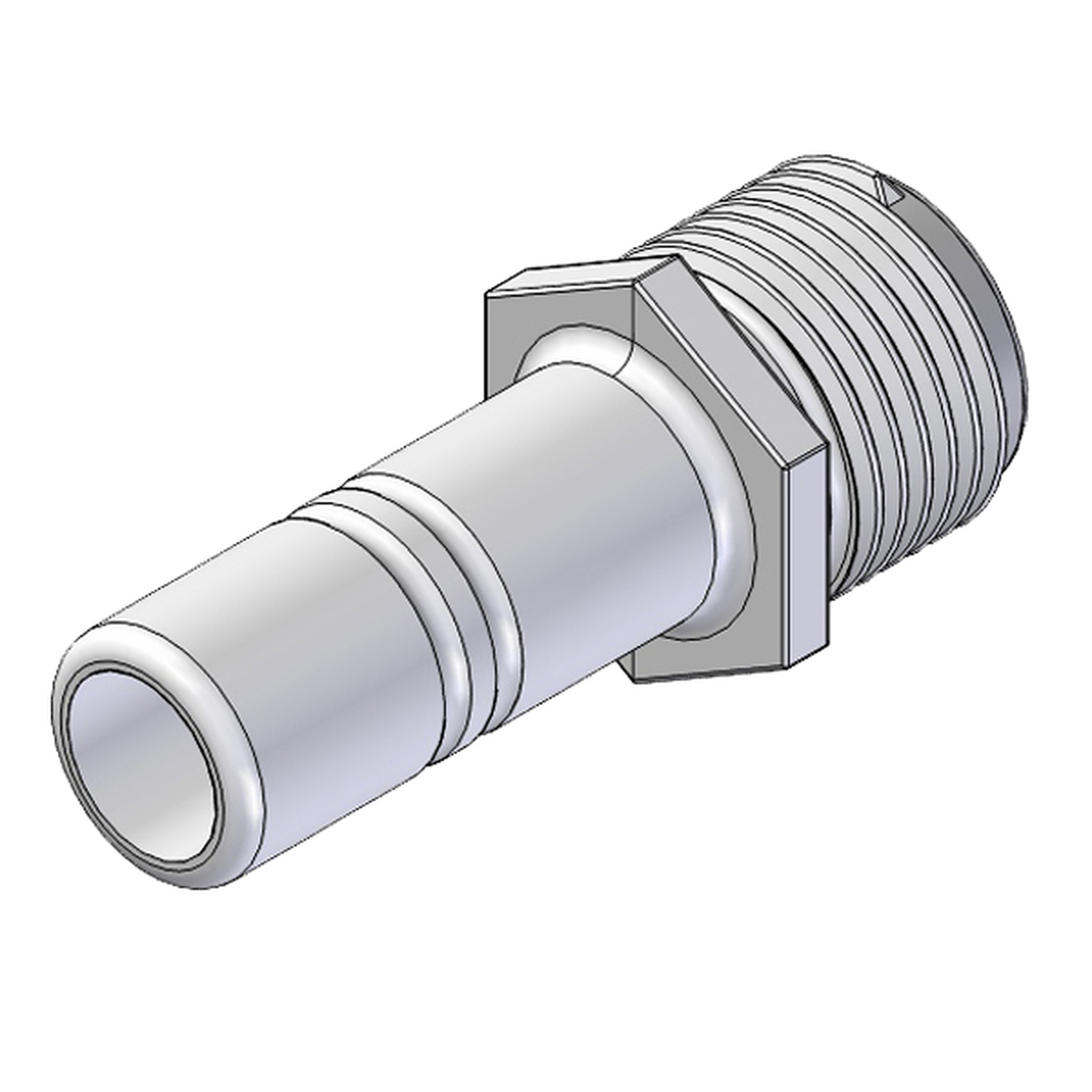 Whale adapter 1/2 han - 15mm slangestuds, 2stk.