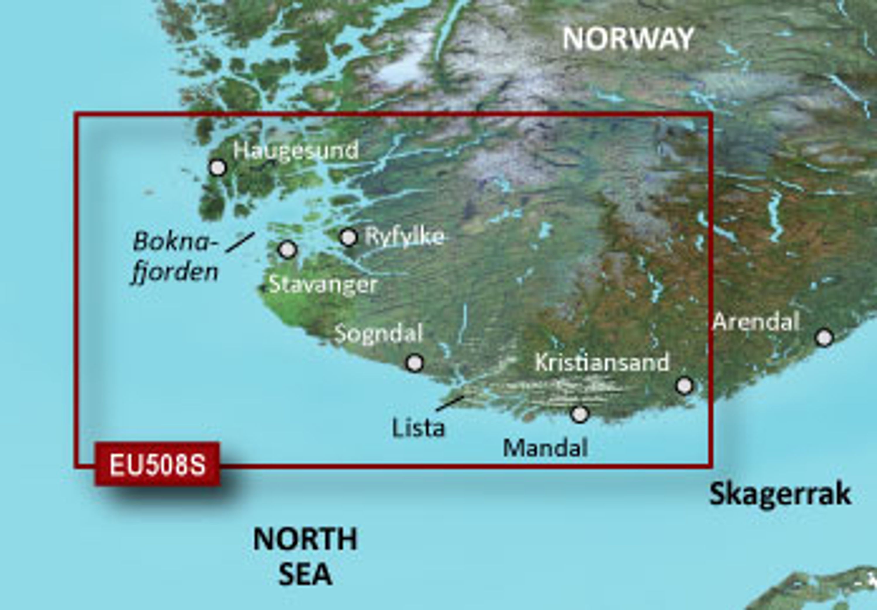 Garmin Bluechart G3 VEU508S Kristiansand-Baugesund-Ryfylke